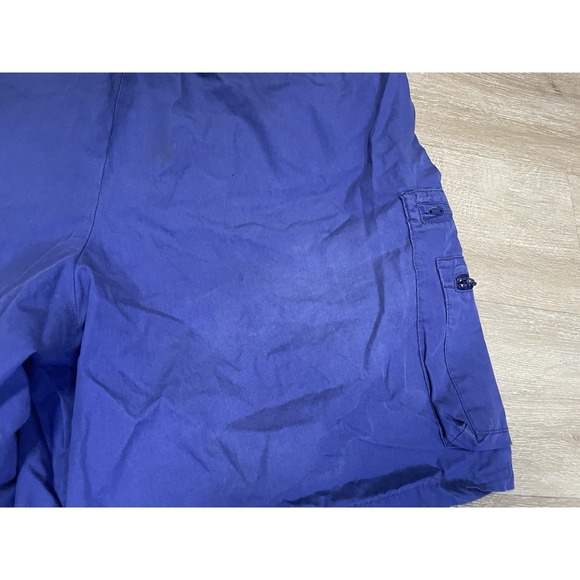 VTG Columbia Mesh Lined Drawstring 7"Cargo Shorts Mens Sz L Swim Trunks Blue - Picture 7 of 8